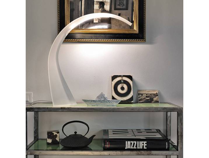 Kartell LED Tischleuchtelampe Taj Mini, weiß / opal, für Wohn- / Esszimmer, Kunststoff, Design