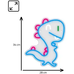 Manta, LED Streifen, SNL56MT Style Neon Lights Dinosaur (Mehrfarbig, 39 cm, Indoor)