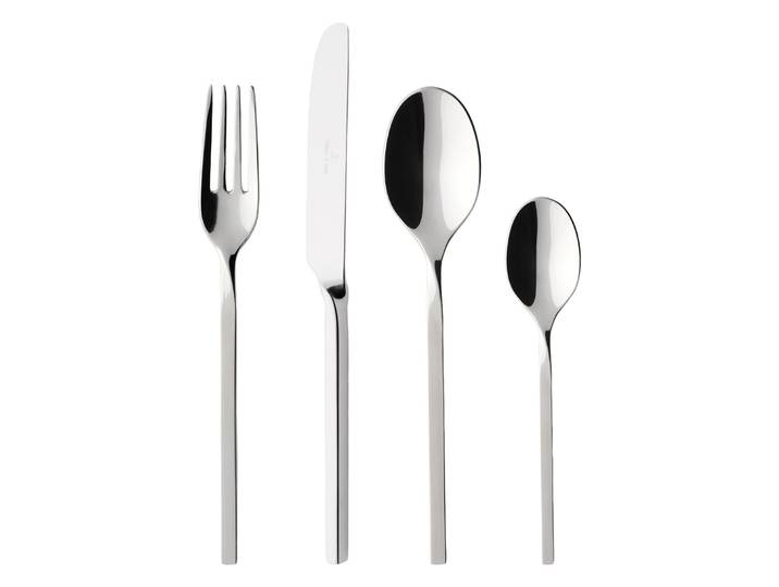 Besteck-Set VILLEROY & BOCH Tafelbesteck NewWave 24er Set edelstahl , silber (edelstahl), 24, Essbesteck-Sets, Spülmaschinenfest