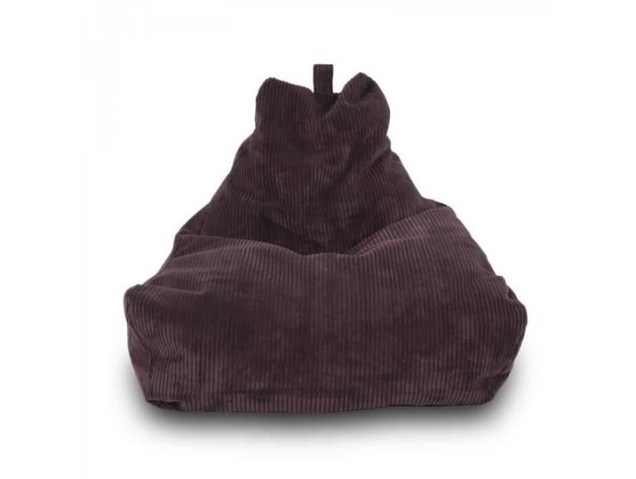 Pouf Poire Fauteuil KEIKO M Velours côtelé Marron