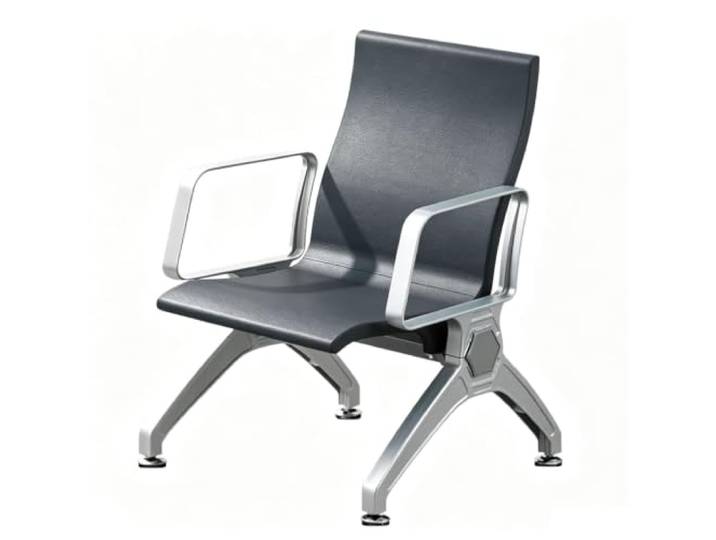 YPIOUREN Esszimmer Stühle, Wartezimmer Stühle Bequeme PU-Material + Aluminiumlegierung, 750 Kg Tragfähigkeit, Bequeme Rückenlehne und Armlehnen(Dark gray)