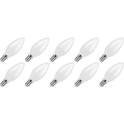 Lighto | LED-Faden | Kleine Fassung E14 | Kerzenlampe | Hell | 35mm | 5W | 10 Stück