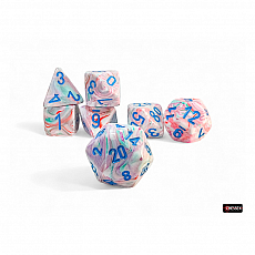 Chessex Würfel Festive Pop Art/Blue (7-Würfelset) 303107