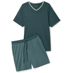 Tchibo - Shorty-Pyjama-Set - Herren - Gr. L - petrol