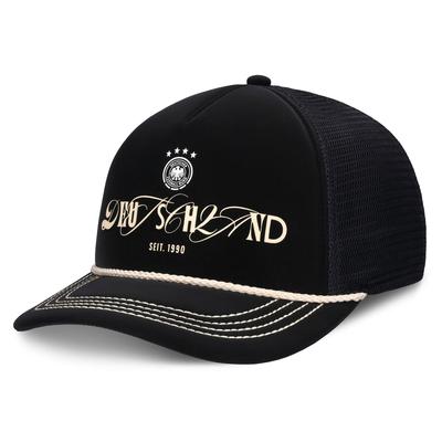 Baseball Cap FANATICS "Fanatics Cap DFB Deutschland Dusk 5 Panel Foam Front Snapback", Jungen, Gr. onesize, schwarz (mehrfarbig), Kunstfaser, Caps