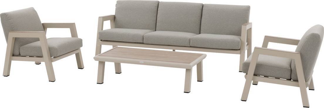 Gartenmöbel "axiome" lehm 5-sitzer aus aluminium-texalin und olefin - Hespéride