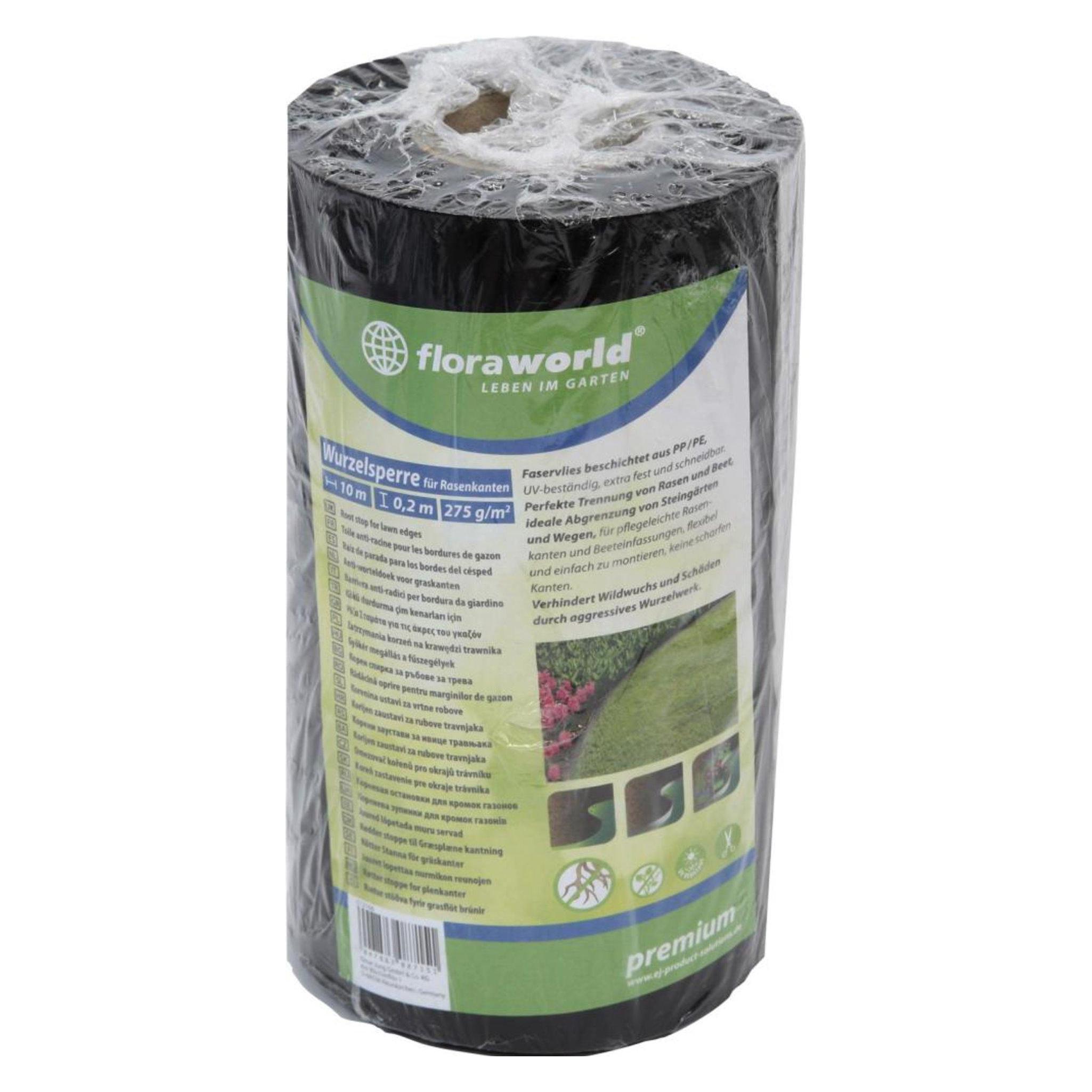 Magni Floraworld Wurzelsperre für Rasenkanten Premium, Schwarz, 1000 x 11,5 x 20 cm (1000 cm) (4047883087151)