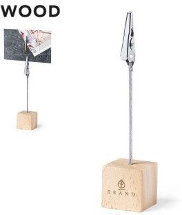 Sanny Clip in legno di pino naturale con clip metallica Personalizzate o neutre