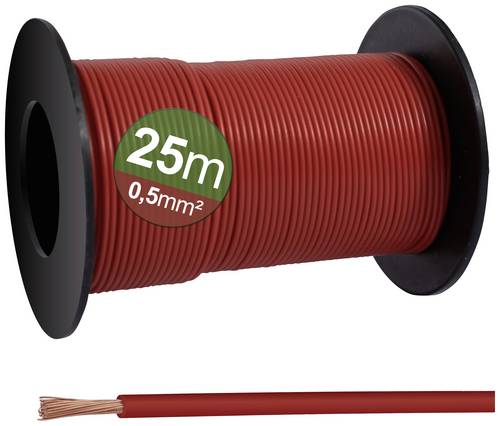 Quadrios 23CW024 Einzelader 0.5mm² Rot 25m