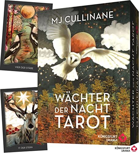 MJ Cullinane - Wächter der Nacht Tarot: 78 Tarotkarten (Krafttiere Tarot, Fledermaus, Elster, Biene...Tiertarot Deutsch) - Preis vom 14.10.2026 23:07:16 h