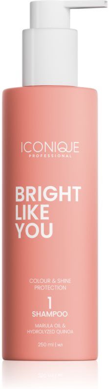 ICONIQUE Professional BRIGHT LIKE YOU Colour & Shine Protection Shampoo shampoing rénovateur pour cheveux colorés 250 ml