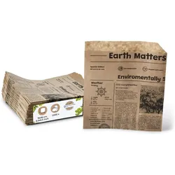 BIOZOYG 1000 Stück Hamburger-Tüten 16x16 cm Snacktüten Fastfood-Tüten in Zeitungspapier-Optik Burgerverpackung umweltfreundlich biologisch abbaubar