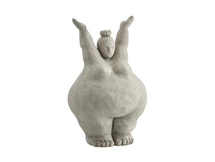 Design Deko-Skluptur „Serafina stehende Frau“ Grau Lene Bjerre