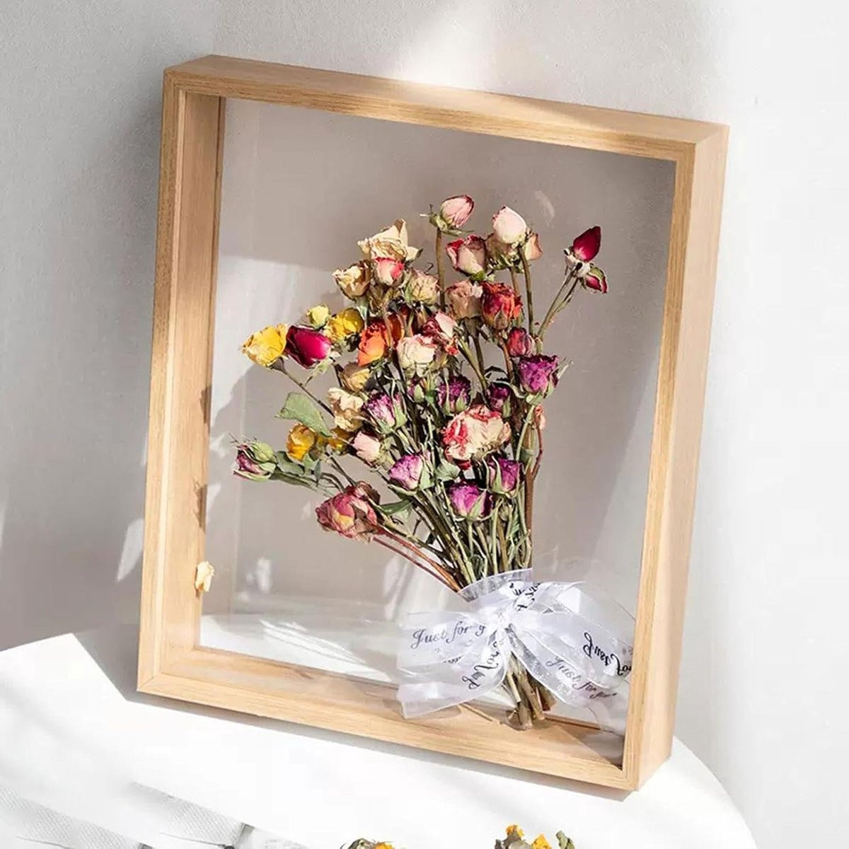 Dubbelzijdige Acryl Fotolijst in Houtkleur - A4 Formaat