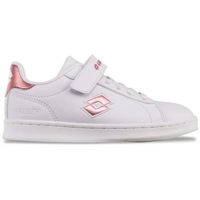 Sneaker LOTTO, Mädchen, Gr. 25, pink (weiß, pink), Synthetik, clean, Schuhe Sneaker, - in kinderfußgerechter Passform