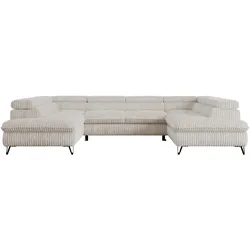 WOHNLANDSCHAFT PEDRO U Cord Creme