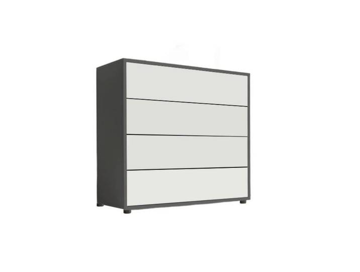 Kommode Mailand Typ 3 Anthrazit/Weiß