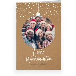 Weihnachtskarte: Im Winterland mit Fotos in Kraft Look
