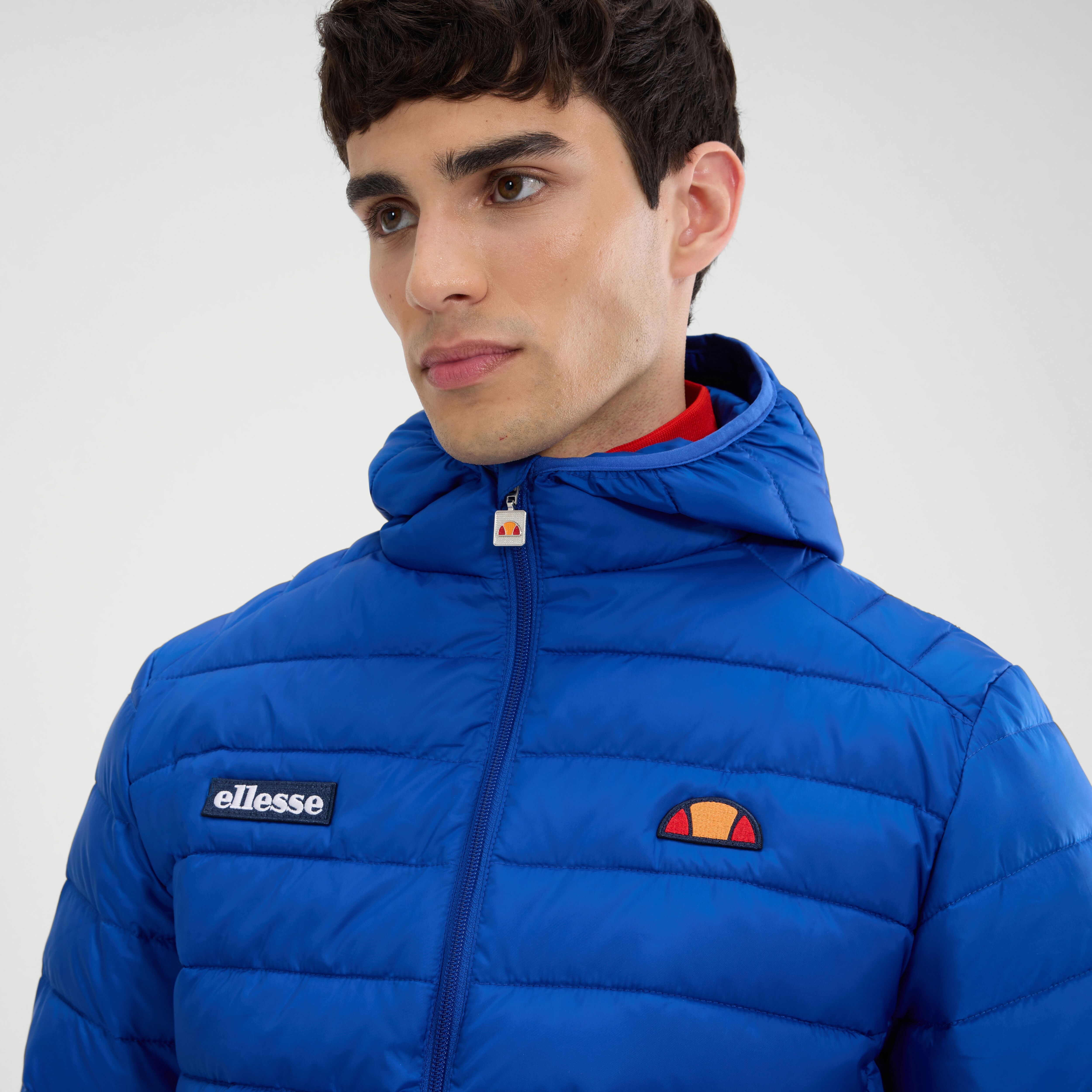 Outdoorjacke ELLESSE "Lombardy Padded Jacket", Herren, Gr. L, blau (cobalt), Obermaterial: 100% Polyester, elastischer Bund, Jacken Outdoorjacke, mit hochschliessendem Kragen, wasserabweisend cobalt L