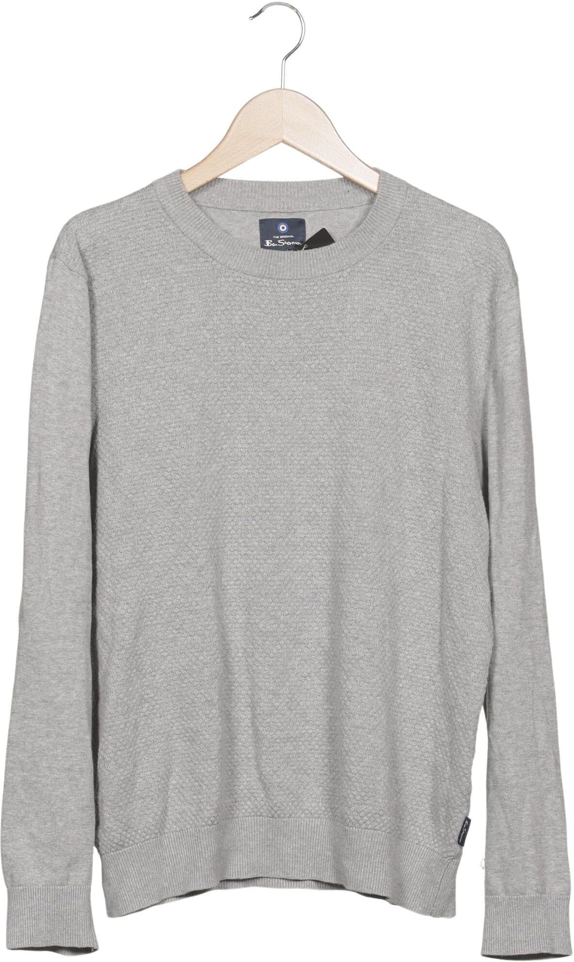 Ben Sherman Herren Pullover, Grau, Gr. L, Baumwolle - Second Hand