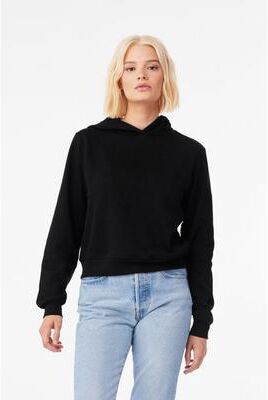 Bella + Canvas 7519 Women's Classic Hoodie Sweatshirt in Black size Medium   Fleece