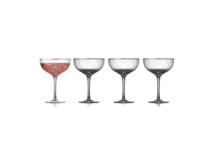 Lyngby Glas Verre à cocktail Palermo Gold 31,5 cl, lot de 4 Transparent-or