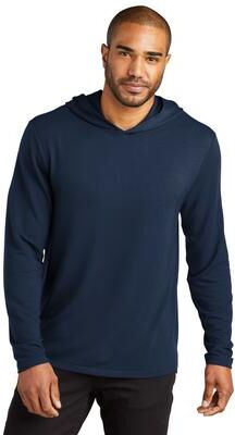 Port Authority K826 Microterry Pullover Hoodie in River Blue Navy size XL   Triblend