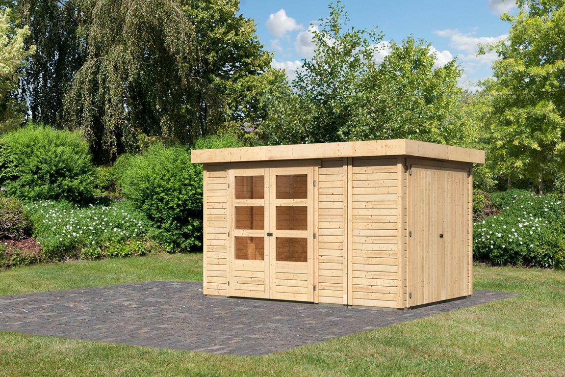 KARIBUHOLZT SH Retola 3 natur 242x217x211 inkl. Anbauschrank 16927975