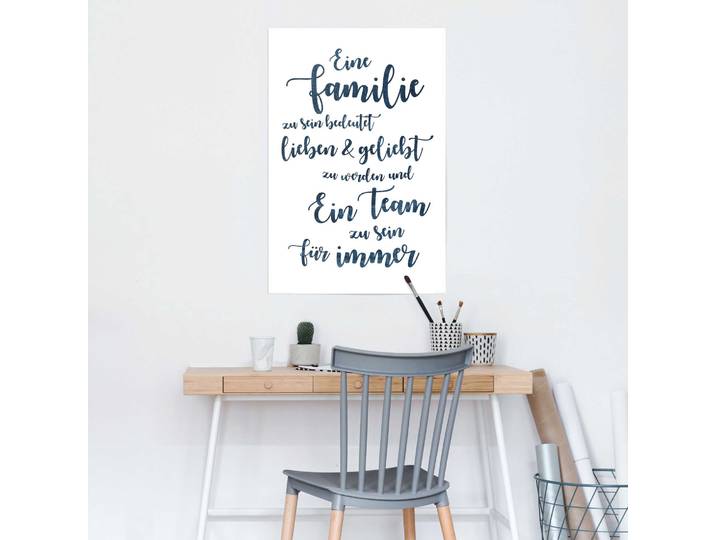 Affiche Une famille une équipe Papier Blanc 61 x 92 x 0cm