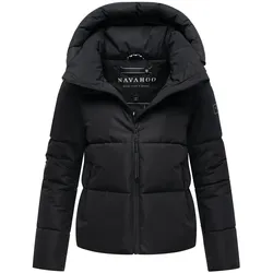 NAVAHOO Damen Winter Steppjacke gesteppt Winterjacke abnehmbarer Kapuze gefüttert Frostherz