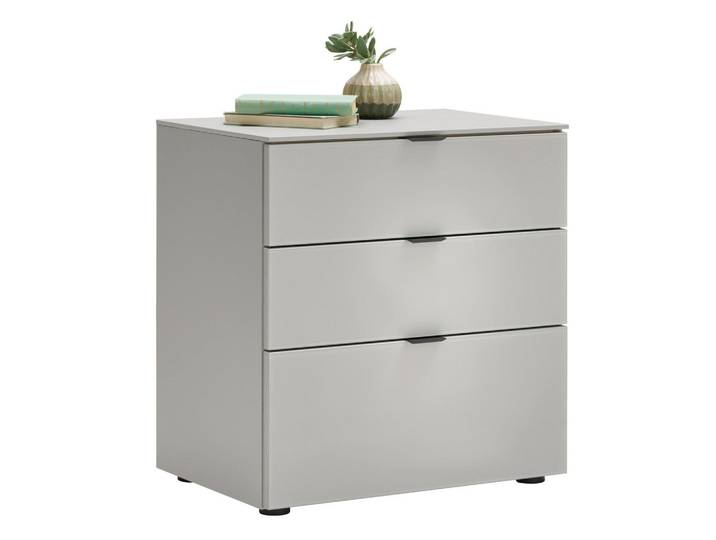 Moderano Nachttisch, Creme, Kunststoff, 3 Schublade(n) Schubladen, 58x62x40 cm, Typenauswahl, Soft-Close-System, Schlafzimmer, Nachttische