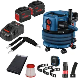 Bosch Akku-Staubsauger GAS 18V-12 MC / 2x 12,0 Ah ProCORE + Ladegerät
