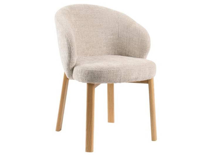 Mid.you Stuhl, Eiche, Beige, Holz, Eiche, massiv, rund, 55.5x80.5x60 cm, FSC Mix, Esszimmer, Stühle, Esszimmerstühle, Vierfußstühle