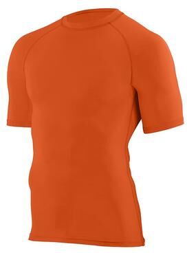 Augusta Sportswear AG2600 Athletic Hyperform Compression Top in Orange size 2XL   Polyester/Spandex Blend 2600