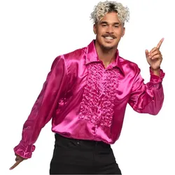 Fasnacht Party Shirt 70er Pink L (L)
