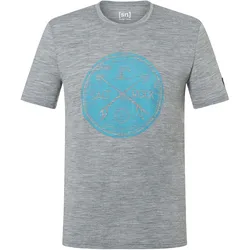 Super Natural, Herren, Sportshirt, Salt & Rock Tee (L), Grau, Blau, L