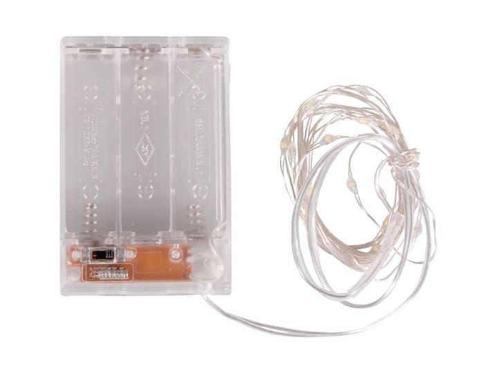 Rayher Mini-LED-Lichterkette mit Draht und Timer 1.2 m 10 LEDs