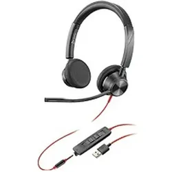 HP Poly Blackwire 3320 Microsoft (Kabelgebunden, USB-C, Microsoft Teams), Office Headset, Schwarz
