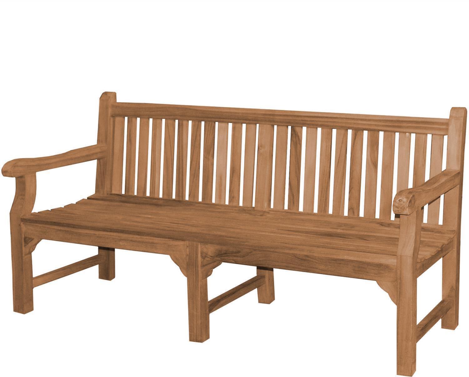 Teako Design Gartenbank Piceno Teakholz Massiv Wetterfest 180x67cm