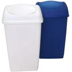 Axentia Schwingdeckeleimer, 25 l, weiss, Abfalleimer, Weiss