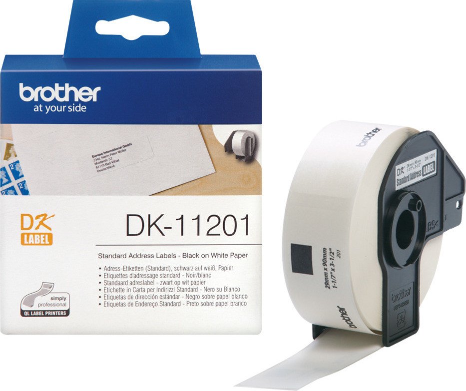 Brother DK-11201 Einzeletiketten (Papier) - 29 x 90 mm, 400 Stk./ Rolle