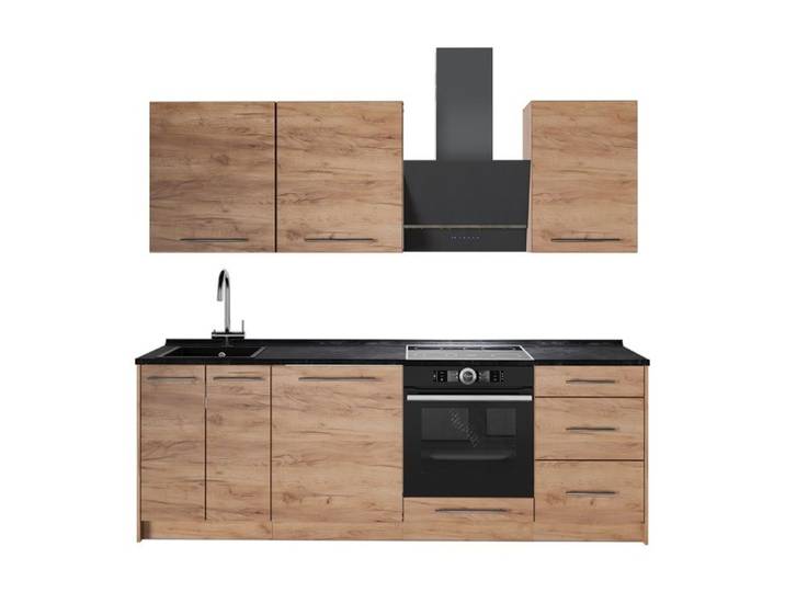 Cuisine Fame-Line 230cm sans PT Chêne de force doré/Chêne de force doré Vicco 63988