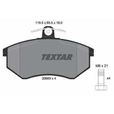 TEXTAR Bremsbelagsatz, Scheibenbremse 2066928 für DR