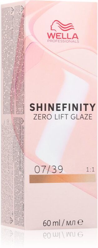 Wella Professionals Shinefinity Zero Lift Glaze coloration semi-permanente pour les cheveux teinte 7/39 60 ml