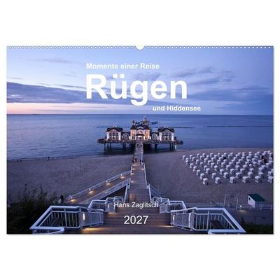 Rügen und Hiddensee - Momente einer Reise (Wandkalender 2027 DIN A2 quer), CALVENDO Monatskalender