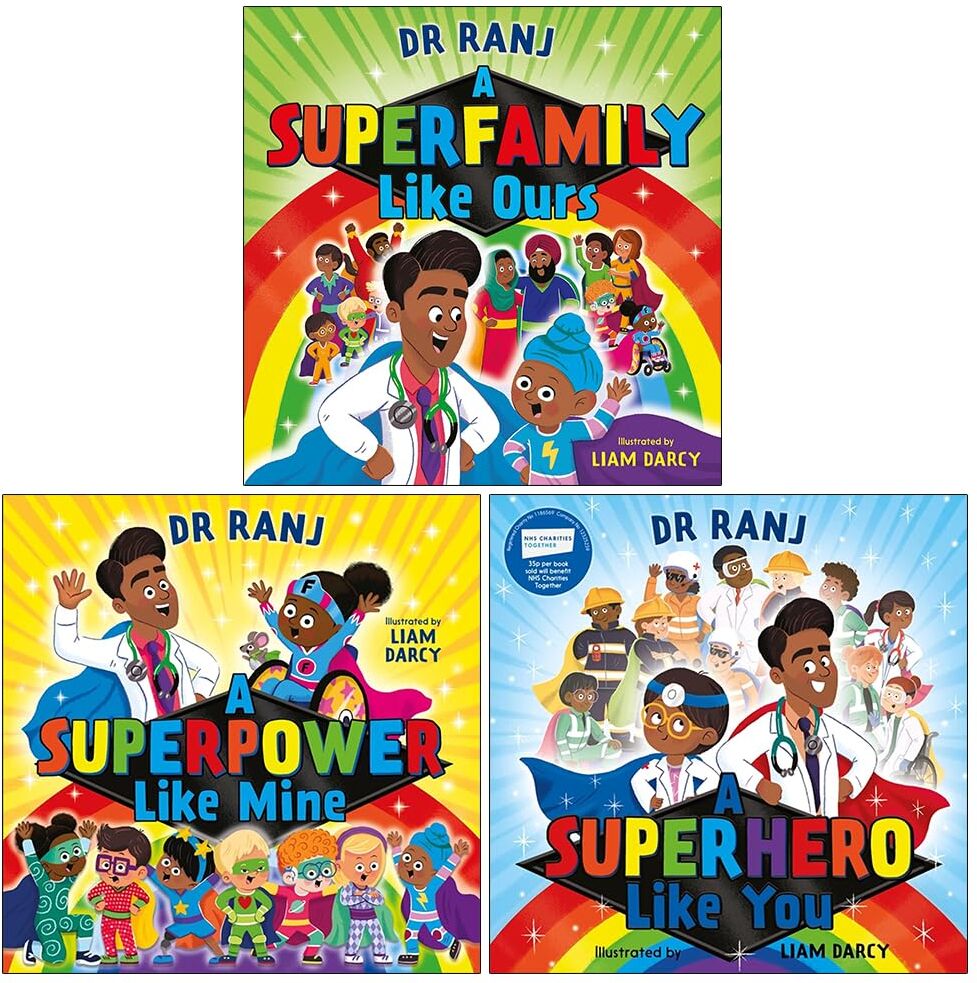 Hodder Children's Books Dr. Ranj Singh Collection 3 Books Set (A Superhero Like You, A Superpower Like Mine, A Superfamily Like Ours)