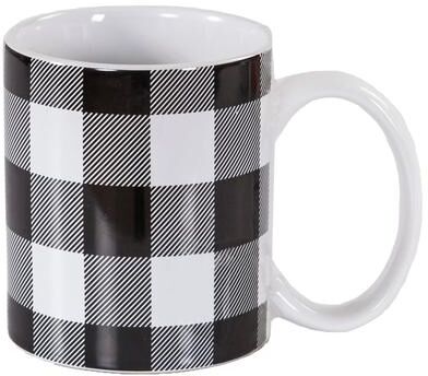 Paseo Road by HiEnd Accents Camille Buffalo Check Mug Set, 4PC