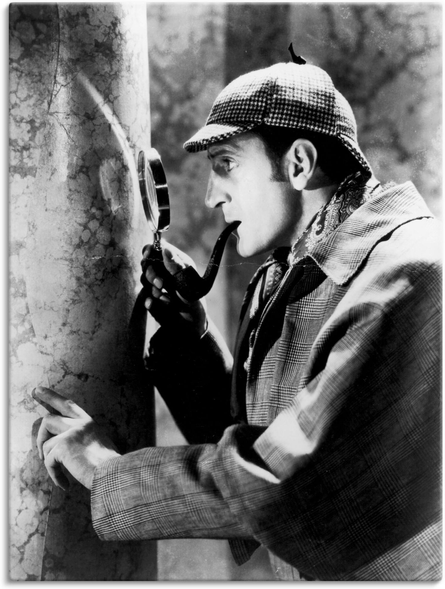 Wandbild ARTLAND "Sherlock Holmes 1939", schwarz (farbe bild(er): schwarz), B:30cm H:40cm, Bilder, Wandbild, als Leinwandbild, Poster in verschied. Grössen farbe bild(er): schwarz B/H/T: 30cm x 40cm, Leinwandbild Film Hochformat, 1 Stk.