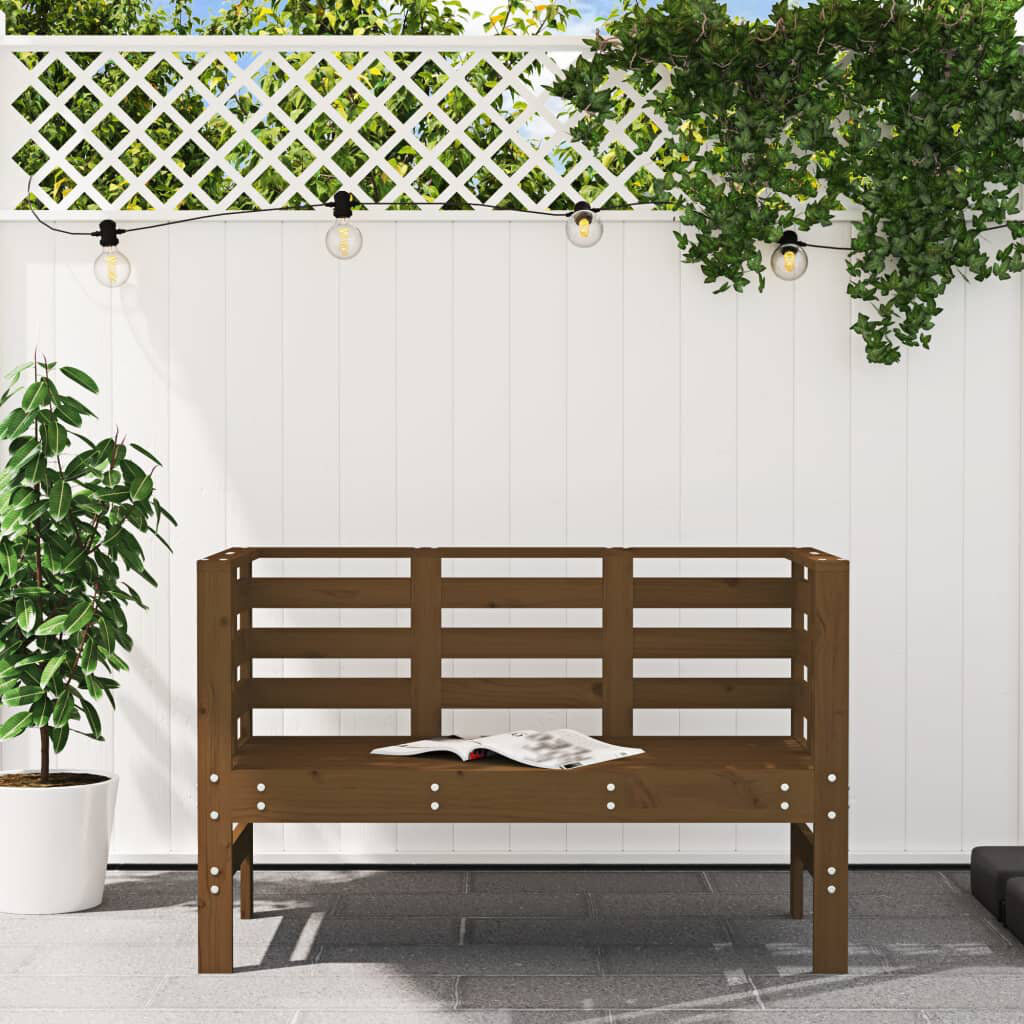 DEvidaxl Solid Wood Outdoor Bench Brown