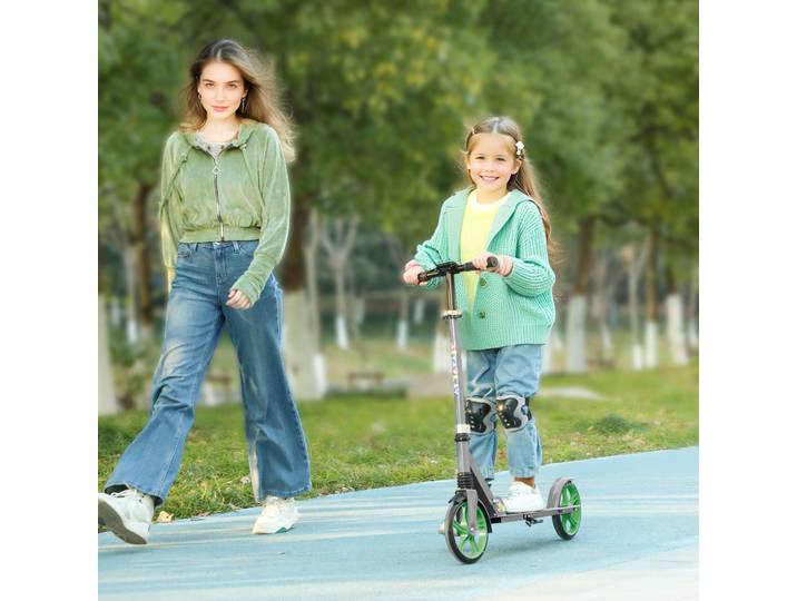 AIYAPLAY Trottinette Pliable 2 Roues 6-12 ans Vert